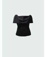 Giada Curti - Top rever duchesse nero