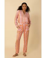 Hale Bob - Pantalone Rhea in tessuto charmeuse arancio