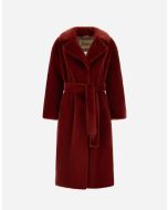 Herno - Cappotto in soft alternative fur bordeaux