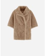 Herno - Caban in curly faux fur chantilly