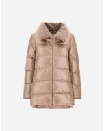 Herno - A-Shape in nylon ultralight e lady alternative fur tortora chiaro