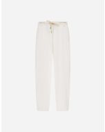 Herno - Pantaloni in linen blend bianco