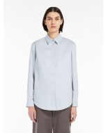Max Mara - Camicia in raso di cotone RICARD azzurro