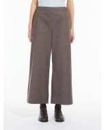 Max Mara - Pantalone in raso di cotone ANTILLE fango