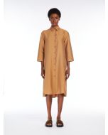 Max Mara - Abito chemisier in popeline di cotone SELLA nocciola