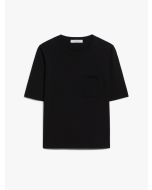 Max Mara - T-shirt in filato di viscosa crêpe TAHITI nero