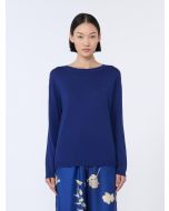 Max Mara - Maglia in filato di seta e cotone ARCA blu cina