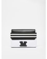 Max Mara 6511025906001 OPICE Pochette in canvas bianco nero