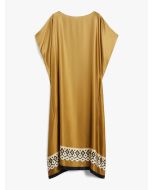 Max Mara - Caftano oversize in viscosa stampata BELLI beige