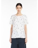 Max Mara - T-shirt in seta e nylon LINA bianco