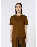 Max Mara - T-shirt in interlock di cotone e modal COMODO cuoio