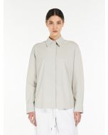 Max Mara - Giacca camicia in jersey stretch LEPANTO nebbia