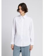 MM Max Mara - Camicia in raso di puro cotone VELOCE bianco