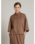 MM Max Mara - Camicia in tela di lino RITO ruggine