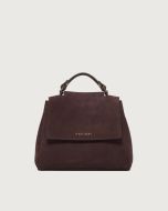 Orciani - Borsa Sveva Nabucco Small a mano in pelle nabuk con tracolla burgundy