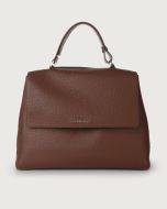 Orciani - Borsa Sveva Soft Large a spalla in pelle con tracolla cocoa