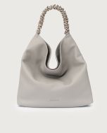 Orciani - Borsa a spalla Todo Sense in pelle martellata cenere