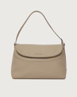 Orciani - Borsa Nana Soft Midi a spalla in pelle martellata con tracolla sabbia
