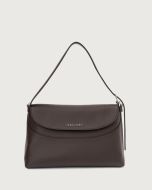 Orciani 24W-B02176_SOF-TMO Borsa a spalla Nana Soft pelle martellata con tracolla testa di moro