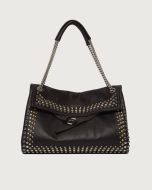 Orciani - Borsa Venus Pegaso Stud Midi a spalla in pelle t. moro