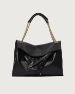 Orciani - Borsa Venus Boston Midi a spalla in pelle nero