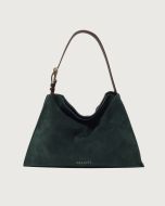 Orciani - Borsa Trinity Peach Oro Midi a spalla in suede e cuoio felce
