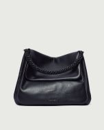 Orciani B02190 Borsa a spalla Diana Sense Scooby Large in pelle con tracolla nero