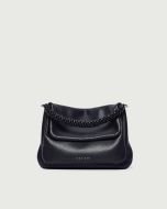 Orciani B02191 Borsa a spalla Diana Sense Scooby Small in pelle con tracolla nero