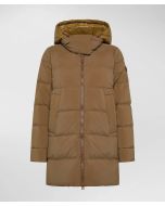 Peuterey PED483801190986894ID Piumino con cappucccio in contrasto materiale nocciola