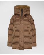 Peuterey - Puffer jacket con bordo in pelliccia TAKAN MQN 04 FUR nocciola