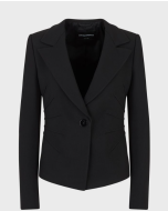 Emporio Armani 5NG38T520131999 Giacca Cady Crepe con Nervature Nera 