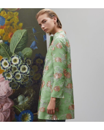 Cinzia Rocca - Cappotto lungo in jacquard verde menta