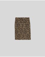 Aspesi - Gonna in cotone con stampa leopardo maculato