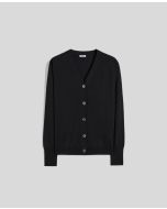 Aspesi - Cardigan in lana merino nero