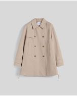 Aspesi - Trench corto Scarlett in misto cotone sabbia