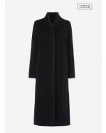 Cinzia Rocca - Maxi cappotto in lana e alpaca con collo a rever rovesciato nero