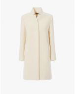 Cinzia Rocca - Cappotto bianco in lana e alpaca con collo a rever rovesciato