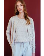 Clips More - Cardigan cristalli vaniglia