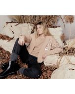 Clips Tricot - Cardigan ricamato cipria