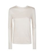 Eleventy - T-shirt girocollo tencel cotone sabbia