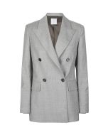 Eleventy Milano - Giacca doppiopetto lana poliammide lurex grigio chiaro melange