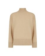 Eleventy Milano - Maglia collo alto in cashmere con tipping cammello