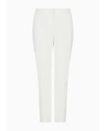 Emporio Armani - Pantaloni 7/8 in gabardina stretch bianco