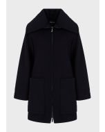 Emporio Armani 6K2L6D2JXYZ10926 Caban in misto lana vergine con dettagli effetto check