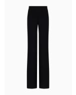 Emporio Armani - Pantaloni palazzo in tecno cady nero