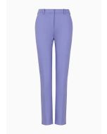 Emporio Armani - Pantaloni slim fit in misto cotone couture blu