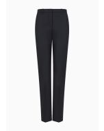 Emporio Armani - Pantaloni slim fit in misto cotone couture blu navy