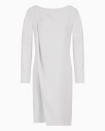Emporio Armani - Abito in tecno cady con pannello frontale grigio