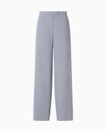 Emporio Armani - Pantaloni palazzo in tessuto armaturato fluido grigio