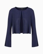 Emporio Armani - Blusa in viscosa armaturata blu navy